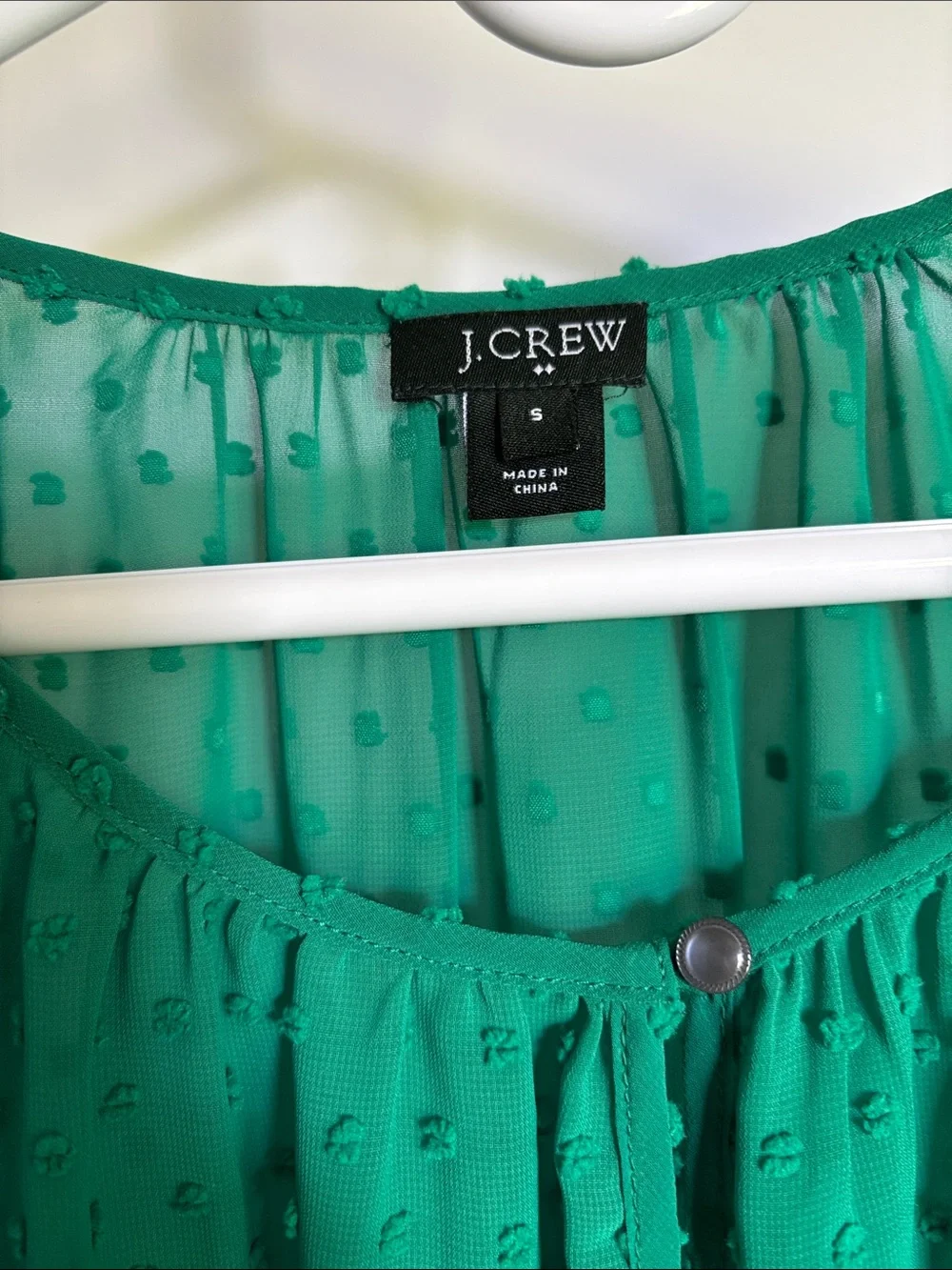 J. Crew slip dot blouse